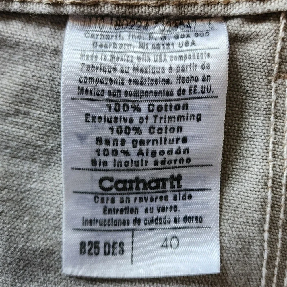 Carhartt 40 Tan Canvas Carpenter Shorts B25 DES Workwear Utility Gorpcore Rugged